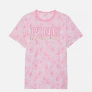 NWT LoveShackFancy x Victorias Secret PINK Campus Tee Pink Floral Tee